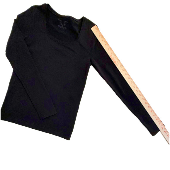 WHBM Black Long Sleeve Essential Seamless Tee Size Small 🖤✨🖤 - Picture 7 of 7